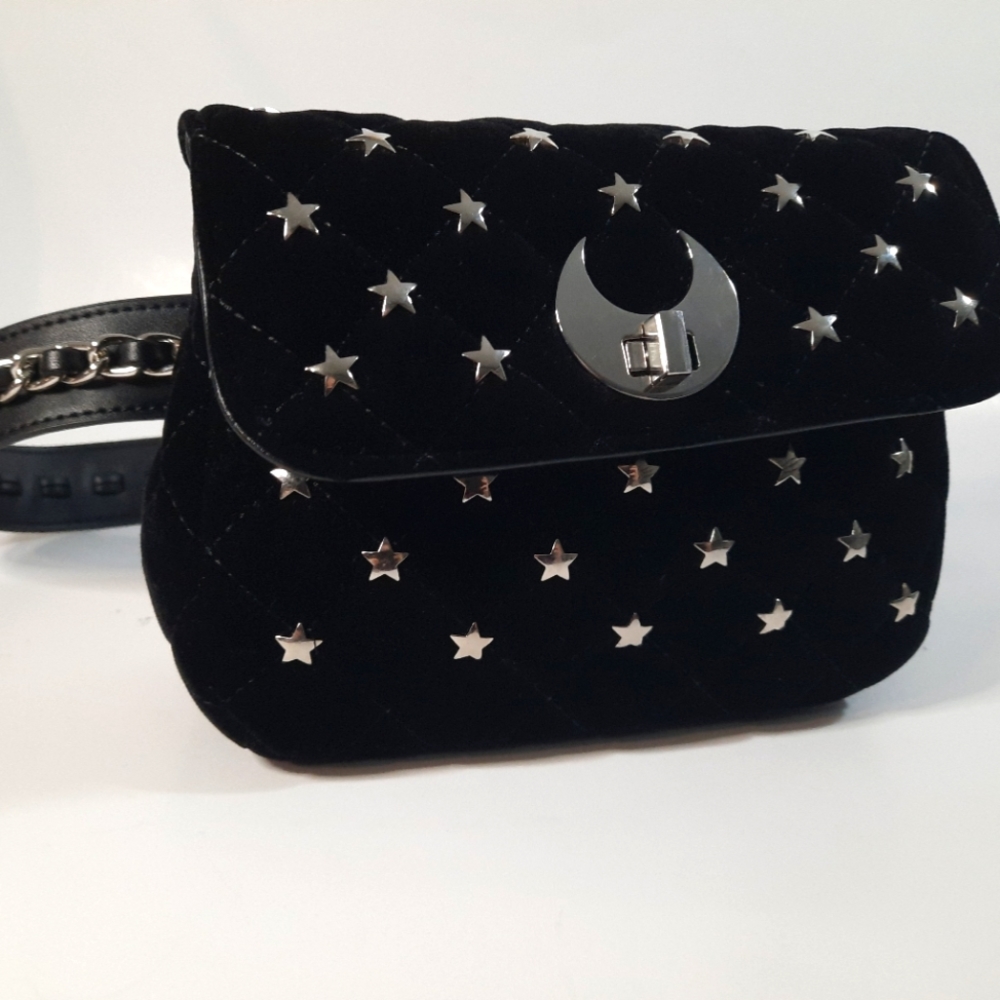 Killstar Goth style Black crushed velvet purse🖤💀